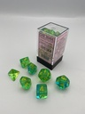 Gemini Polyhedral Translucent Green-Teal/yellow 7-Die Set