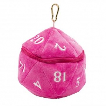 UP - D20 Plush Dice Bag Hot Pink