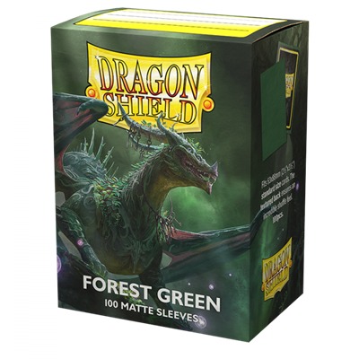 Dragon Shield Standard size Matte Sleeves - Forest Green (100 Sleeves)
