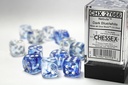 Nebula® 16mm d6 Dark Blue/white Dice BlockT (12 d)