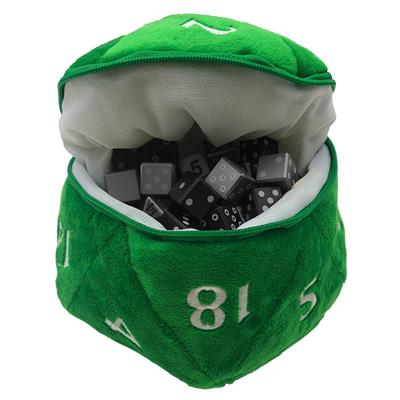 UP - D20 PLUSH DICE BAG Green