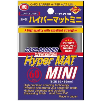 KMC SLEEVES MINI 60 PCS. HYPER MAT MINI BLACK