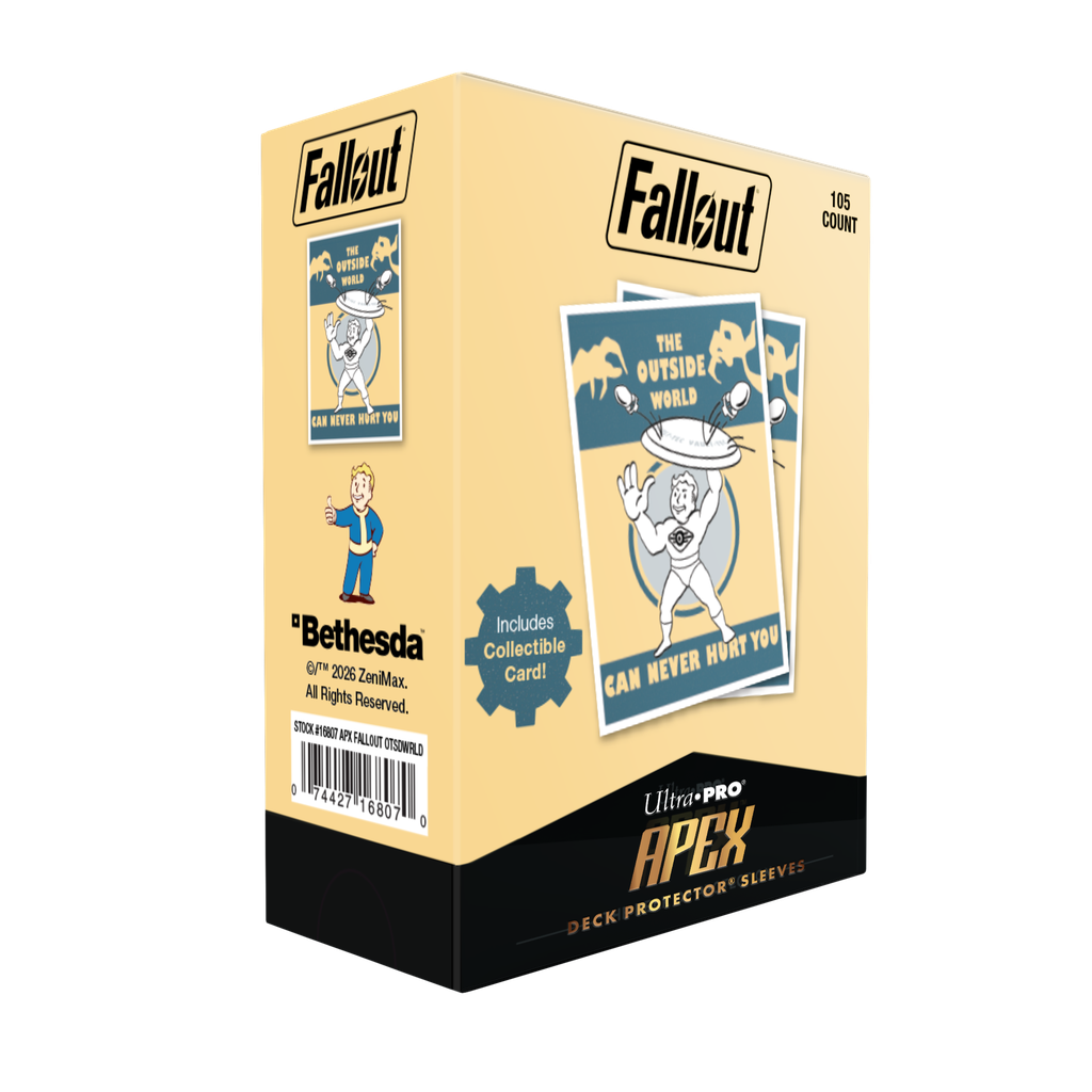 UP - Fallout: Apex Deck Protector Sleeves: Vault Boy - The Outside World (105 Sleeves)