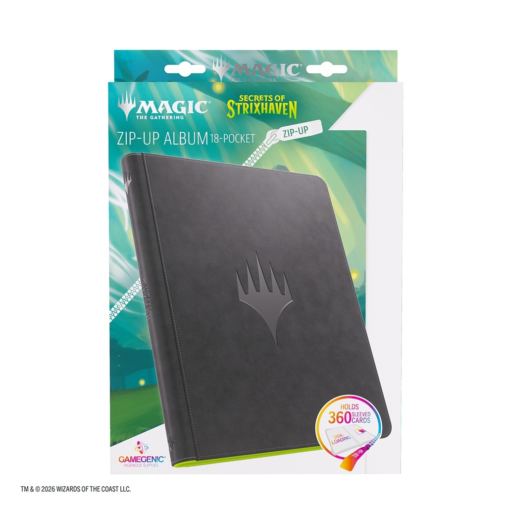 Magic: The Gathering | Secrets of Strixhaven Zip-Up Album 18-Pocket - Black/Green