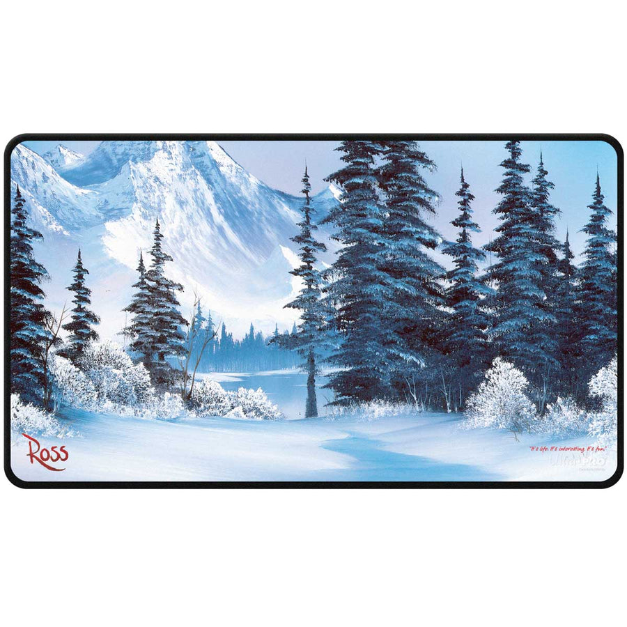 UP - Bob Ross: Black Stitched Playmat: Winter Paradise