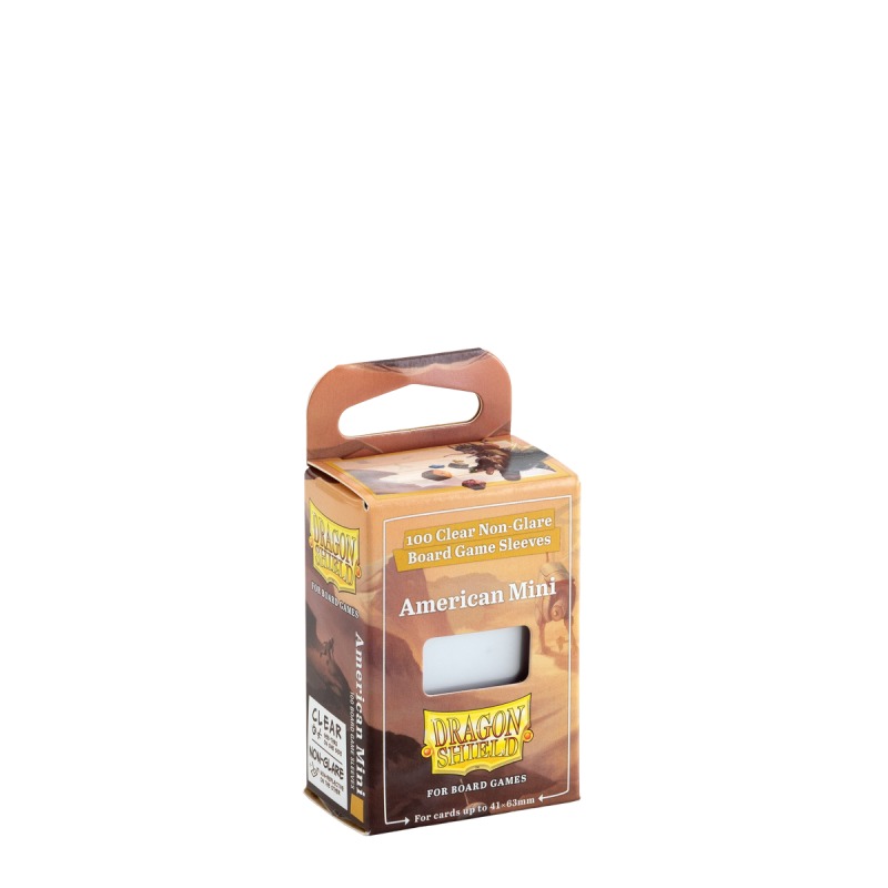 Dragon Shield - Board Games Sleeves Clear/Non-Glare: 41x63mm [American Mini] (100 Sleeves)