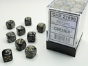 Velvet 12mm d6 Black/red Dice Block (36 dice)
