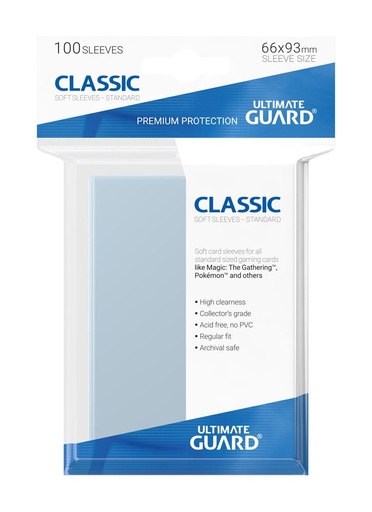 [2110000083397] UG CLASSIC SOFT SLEEVES STANDARDGRÖßE TRANSP. 100