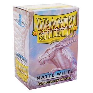 [2110000022471] Dragon Shield Standard Sleeves - Matte White (100 Sleeves)