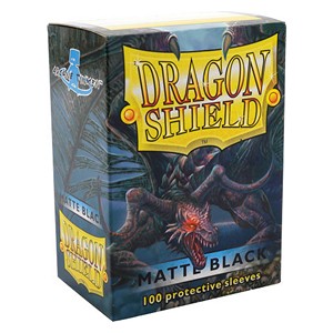 [2110000022440] Dragon Shield Standard Sleeves - Matte Black (100 Sleeves)