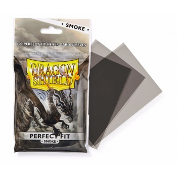 [2110000022563] Dragon Shield Standard Perfect Fit Sleeves - Clear/Smoke (100 Sleeves)