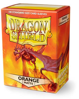 [2110000022594] Dragon Shield Standard Sleeves - Matte Orange (100 Sleeves)
