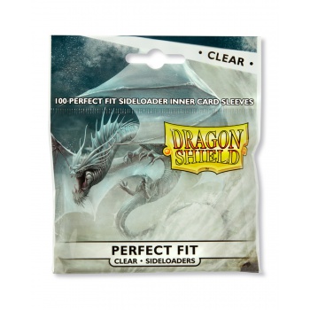 [2110000022624] Dragon Shield - Standard Perfect Fit Sleeves: Clear [Sideloaders] (100 Sleeves)
