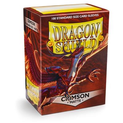 [2110000022730] Dragon Shield Standard Sleeves - Matte Crimson (100 Sleeves)