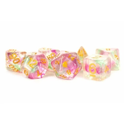 [2110000146122] Polyhedral Dice Set: Unicorn Celestial Blossom