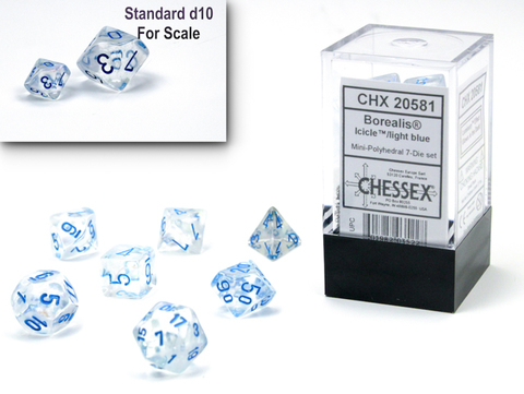 [2110000148799] Borealis Mini-hedral Icicle/light blue Luminary 7-Die Set
