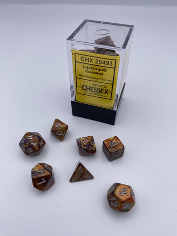 [2110000149239] Lustrous Mini-hedral Gold/silver 7-Die set