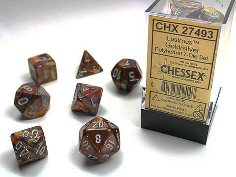 [2110000027957] Lustrous Polyhedral Gold/silver 7-Die Set