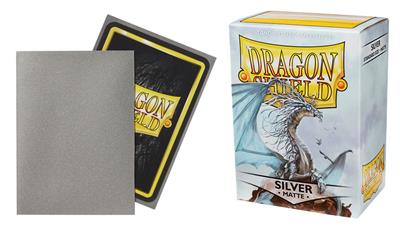 [2110000028596] Dragon Shield Standard Sleeves - Matte Silver (100 Sleeves)