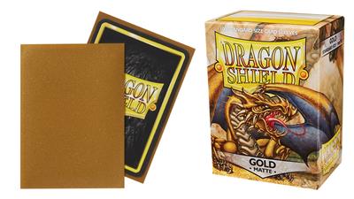 [2110000028602] Dragon Shield Standard Sleeves - Matte Gold (100 Sleeves)