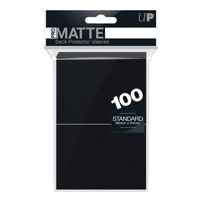 [2110000161545] UP - Standard Sleeves: Black [Matte] (100 Sleeves)