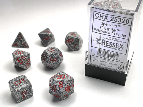 [2110000034603] Speckled Polyhedral Granite 7-Die Set