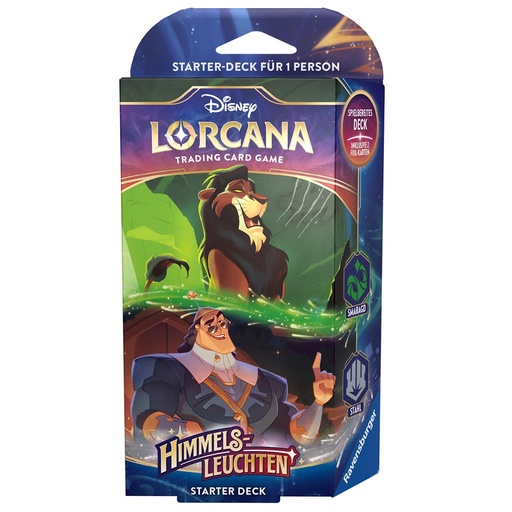 [2110000176051] Lorcana Himmels-Leuchten Starter Deck Smaragd/Stah
