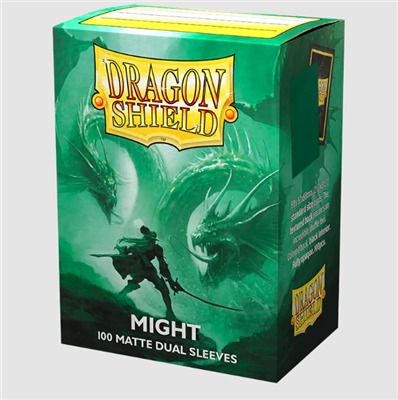 [2110000176655] Dragon Shield Standard size Matte Dual Sleeves - Might (100 Sleeves)