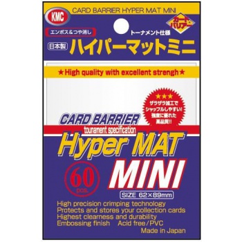 [2110000037734] KMC Small Sleeves - Hyper MAT mini White (60 Sleeves)
