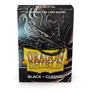 [2110000047443] Dragon Shield Japanese Art Sleeves - Classic Black (60 Sleeves)