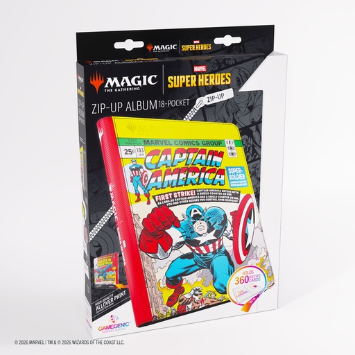 [P0043731] Magic: The Gathering ZIP-UP ALBUM 18-POCKET - Captain America / Black Panther