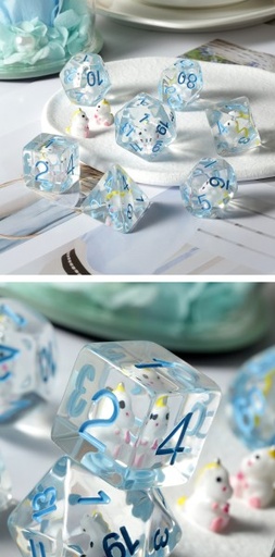 [2110000191993] Resin Dice Set (7) Unicorn