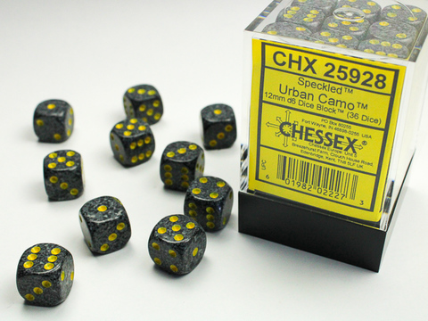[2110000056155] Speckled 12mm d6 Urban Camo Dice Block (36 dice)