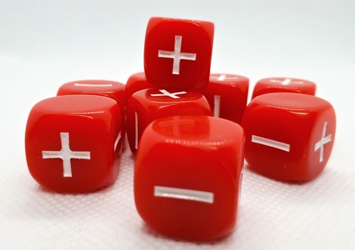 [2110000064396] Würfelset: Fate/Fudge Red (12)